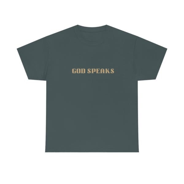 Front, God Speaks, Charcoal T-Shirt