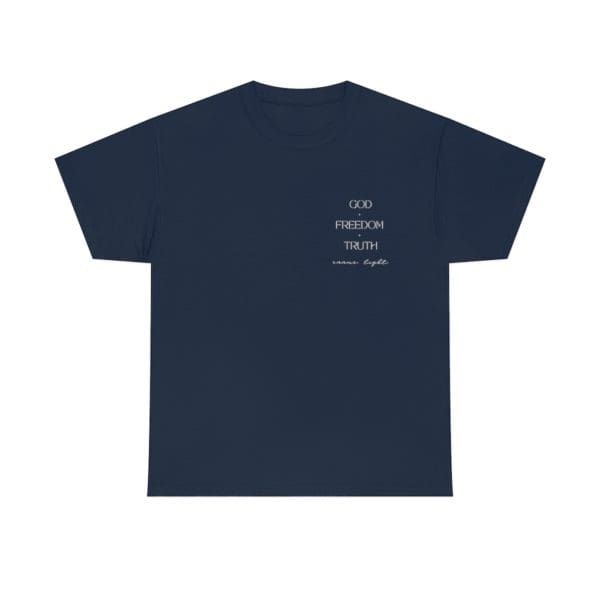 Front, Light Into Darkness, Navy T-Shirt