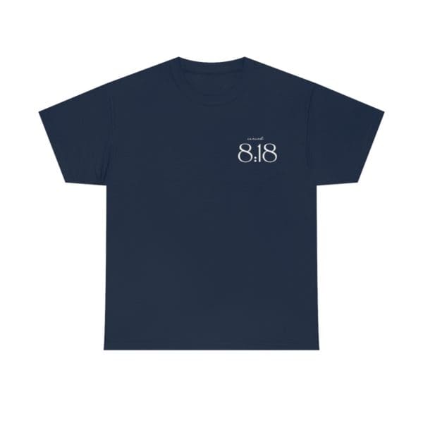 Front, Isaiah 8:18, Blue T-Shirt