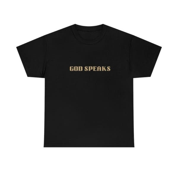 Front, God Speaks, Black T-Shirt