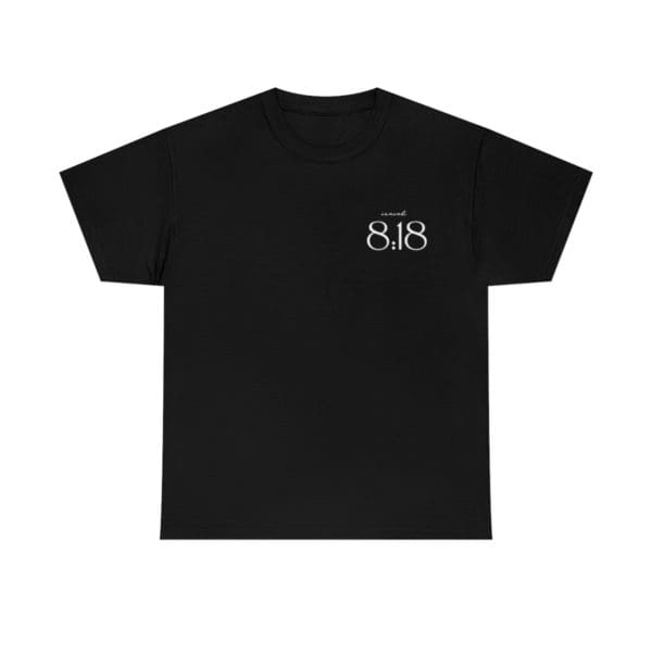 Front, Isaiah 8:18, Black T-Shirt