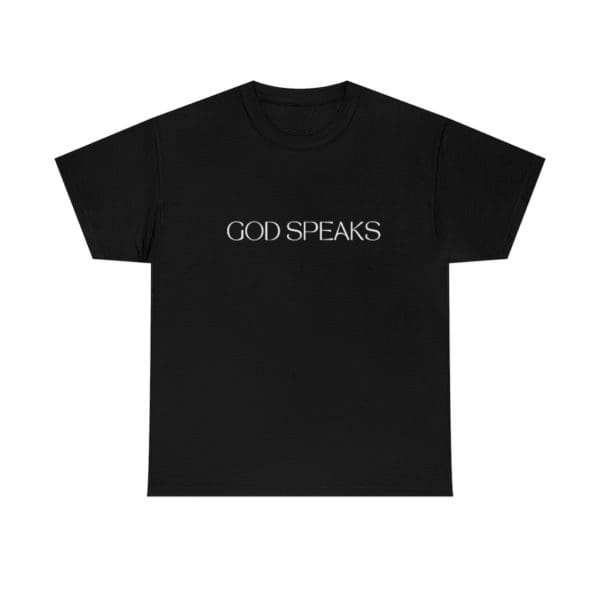 Front, God Speaks, Black T-Shirt