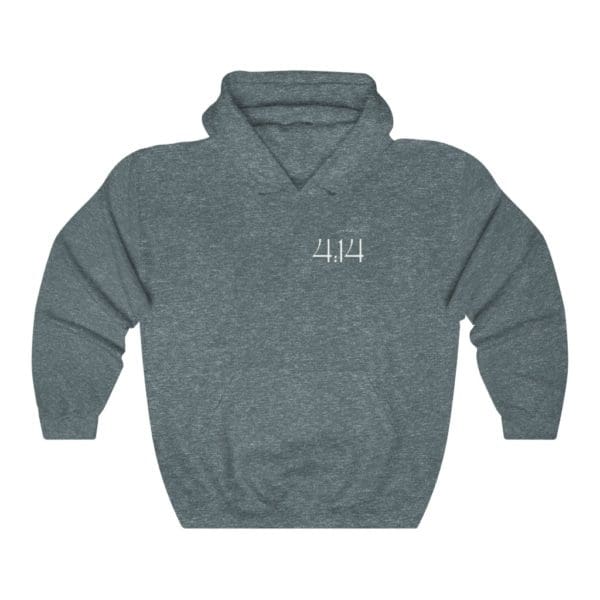 Front, Esther 4:14 Dark Heather Hoodie