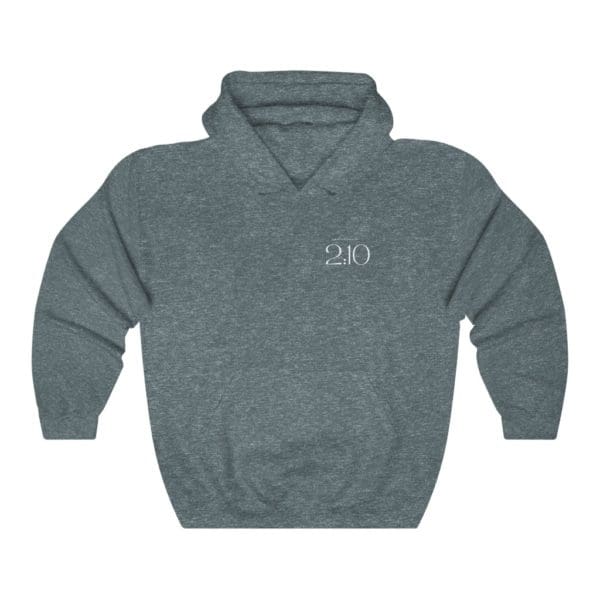 Front, Ephesians 2:10, Dark Heather Hoodie