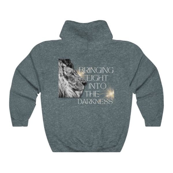 Back, God+Light+Truth, Dark Heather Hoodie