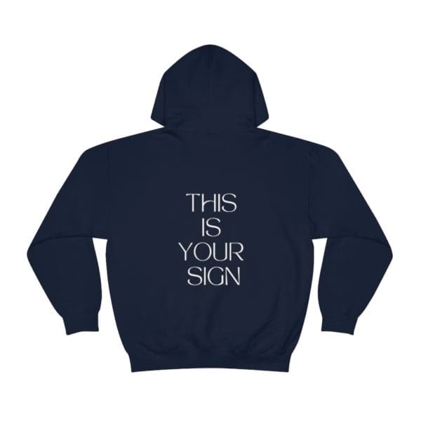 Back, Isaiah 8:18, Navy Hoodie