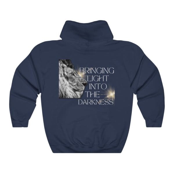 Back, God+Light+Truth, Navy Hoodie