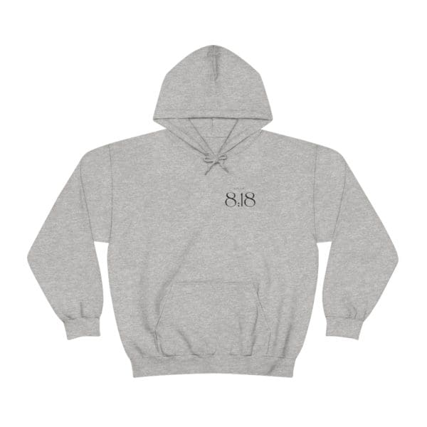 Front, Isaiah 8:18, Light Grey Hoodie