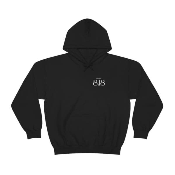 Front, Isaiah 8:18, Black Hoodie