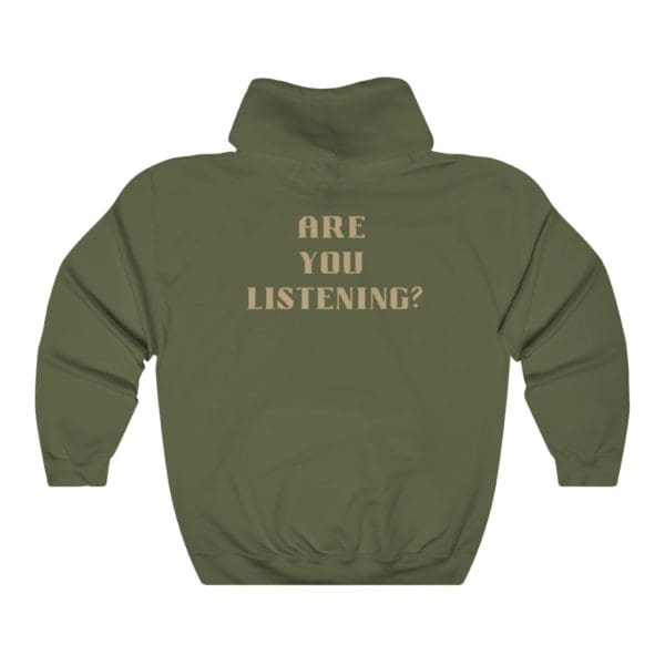 Back, God Speaks Hoodie, Green