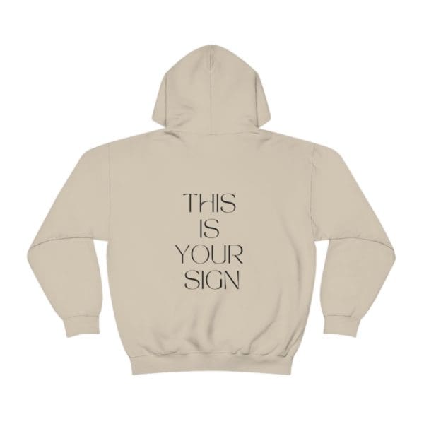 Back, Isaiah 8:18, Sand Hoodie