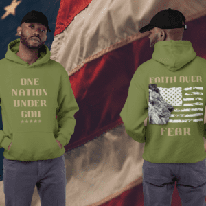 One Nation Under God Hoodie Mockup