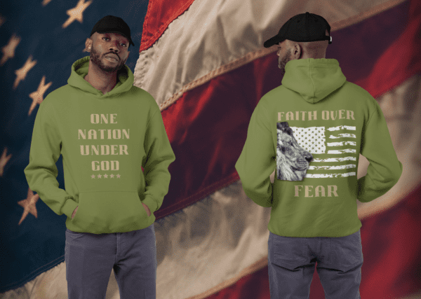 One Nation Under God Hoodie Mockup