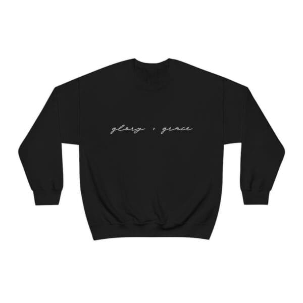 Black Glory + Grace Crewneck