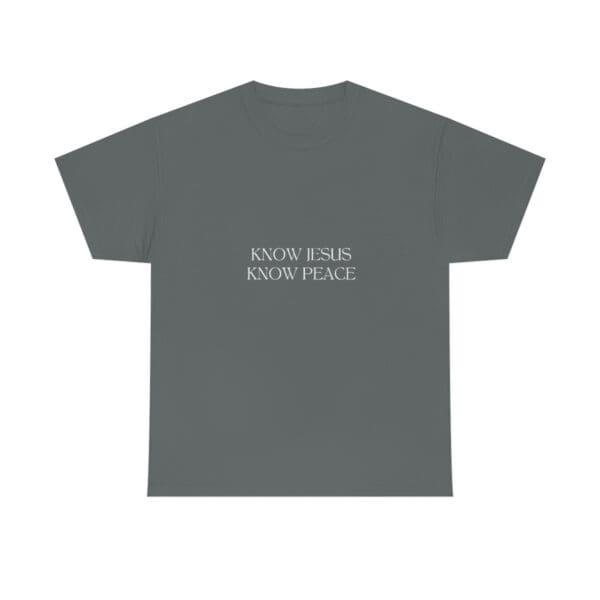 Know Jesus Know Peace T-Shirt Grey