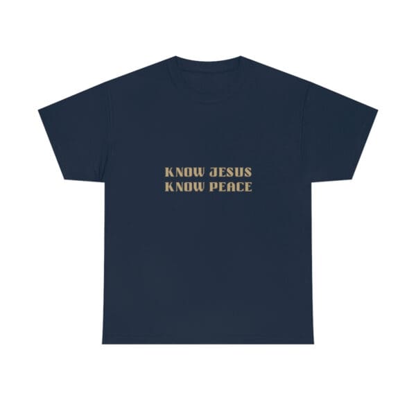 Know Jesus Know Peace T-Shirt Navy